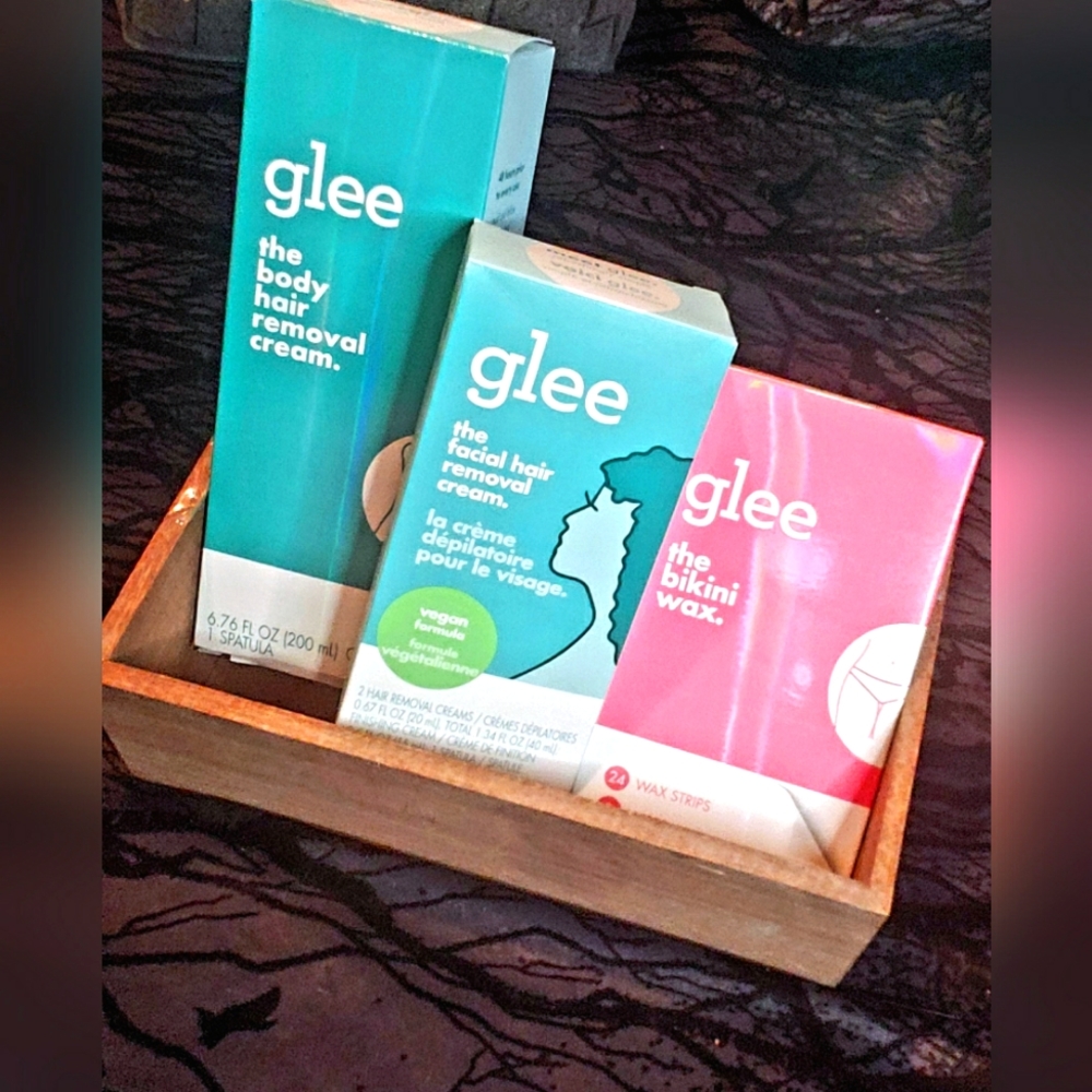 JOY Glee 3PC Hair Removal Bundle- Facial/Body Removal Creams + Bikini Wax Strips